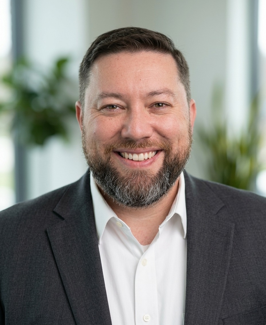 Dan Lawellin smiling in a color executive portrait